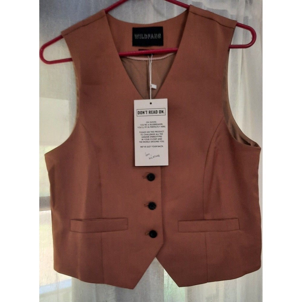 Wildfang Dusty Rose Pink Button Vest